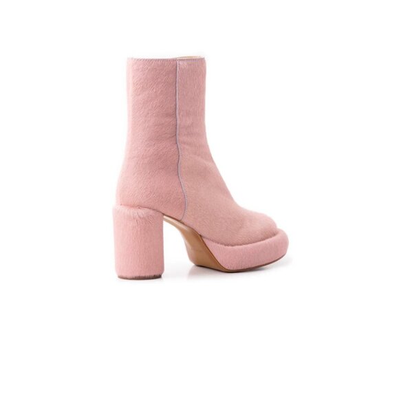 L'Intervalle Weston Rose Pony Chunky Round Toe 70s Style Boots 38 - Picture 3 of 3